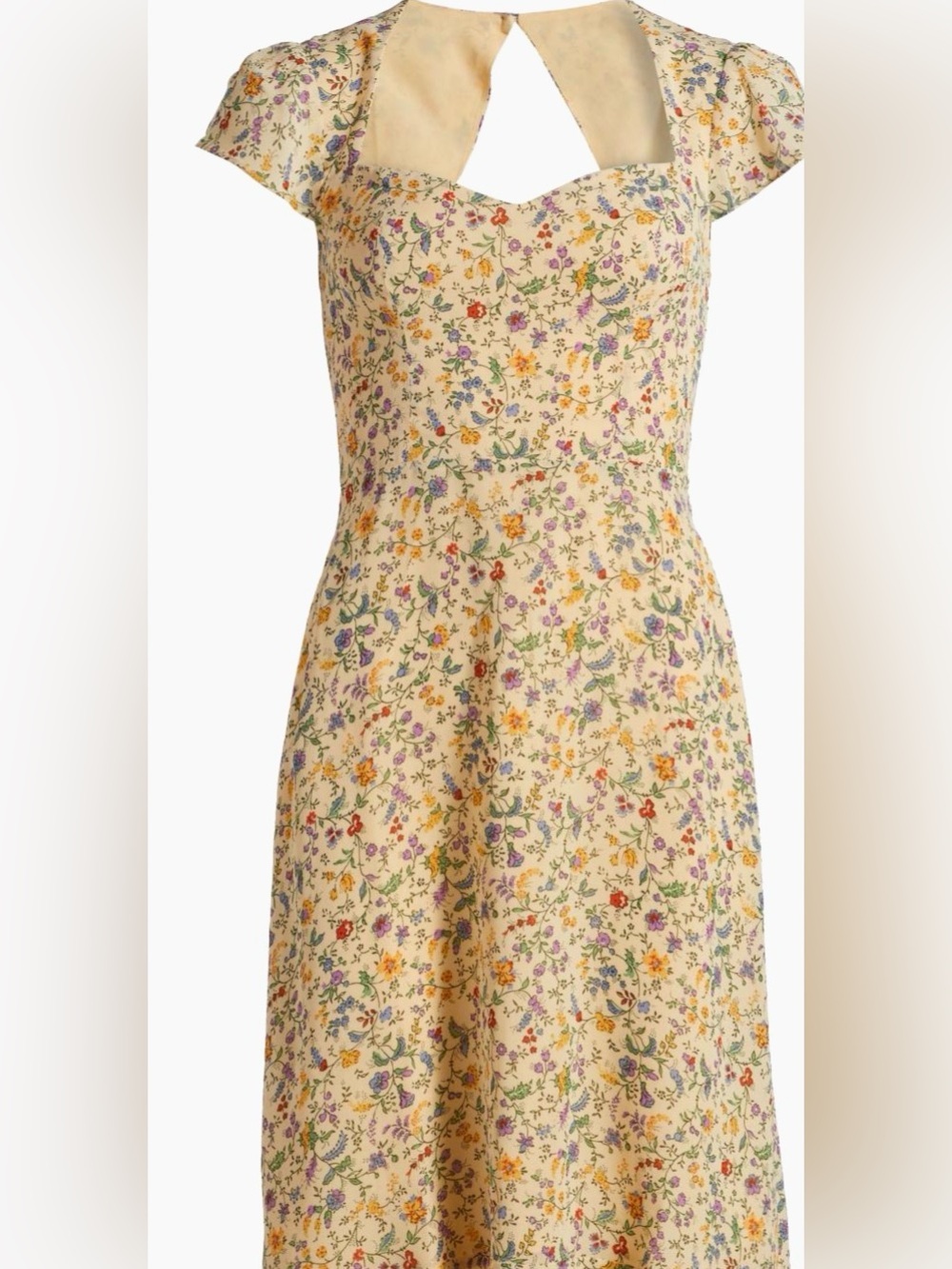Reformation Midi Dress with Multicolor Floral Print